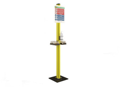 Image of a Covid-19 Safety Totem Sanitizer Dispensing